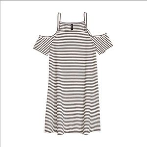 H&M Striped Off the Shoulder Dress, Size Small